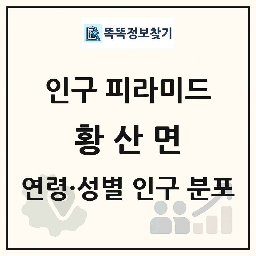 황산면 인구 피라미드 링크 그림